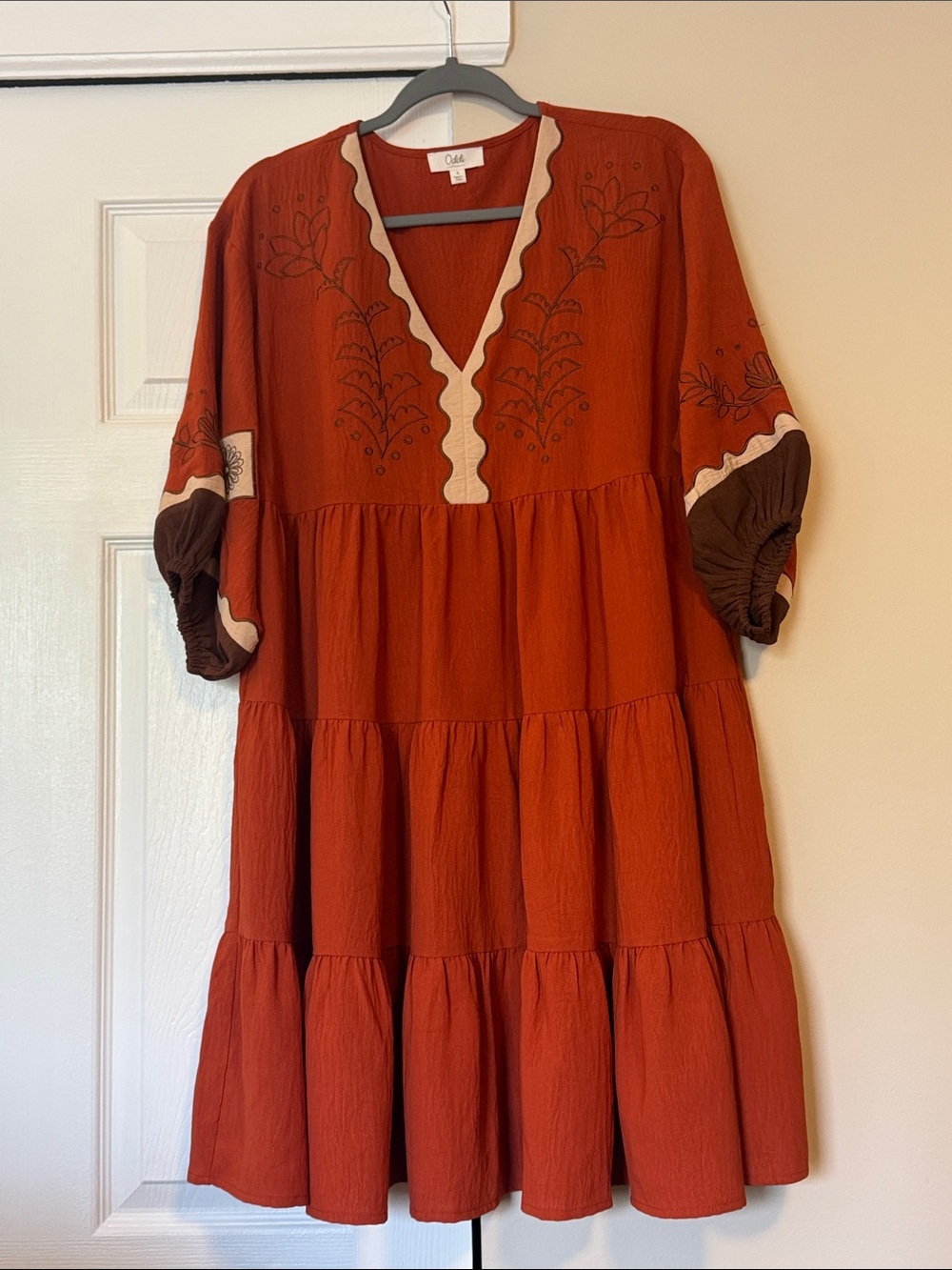 Oddi Rust Dress - Perfect for Fall!